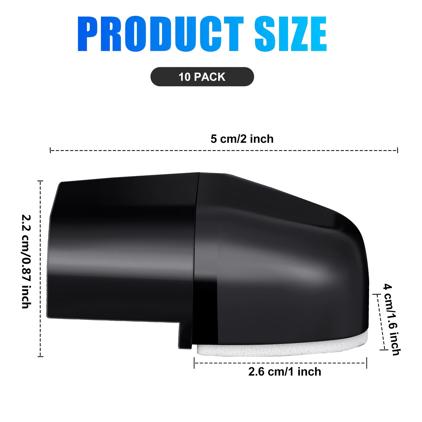 Frienda Deer Whistles - 10 Pieces Car and Motorcycle Warning Devices, Black Classic Style