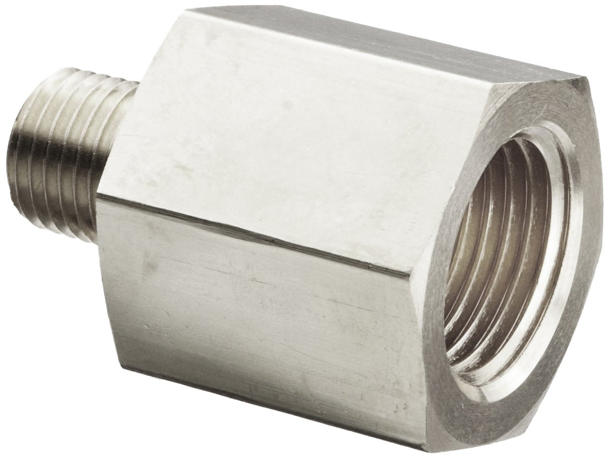 Alemite 51942 Adapter, 1/4-28 SAE-LT Taper Thread(m) x 1/8 Female NPTF
