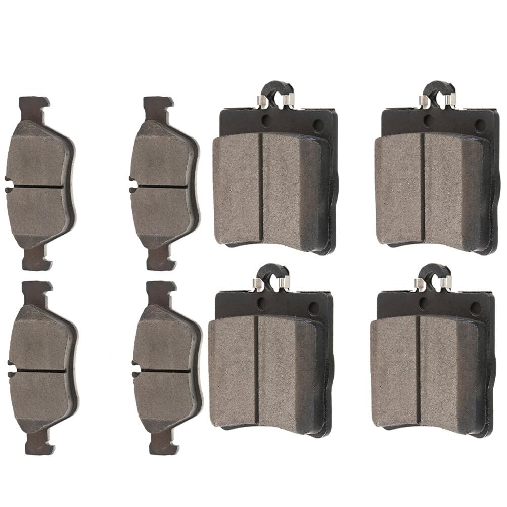 Cciyu D710 D779 Front & Rear Semi-Metallic Disc Brake Pads Kit For Mercedes-Benz C230 99-00, C280 96-00, E300 96-97, Slk230 98-0
