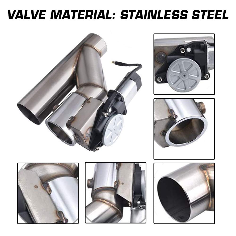 Spelab Electric Alloy Steel Exhaust Cutout Valve 3.0 Inch 76Mm Catback Single Y Pipe With One Controller Remote Kit