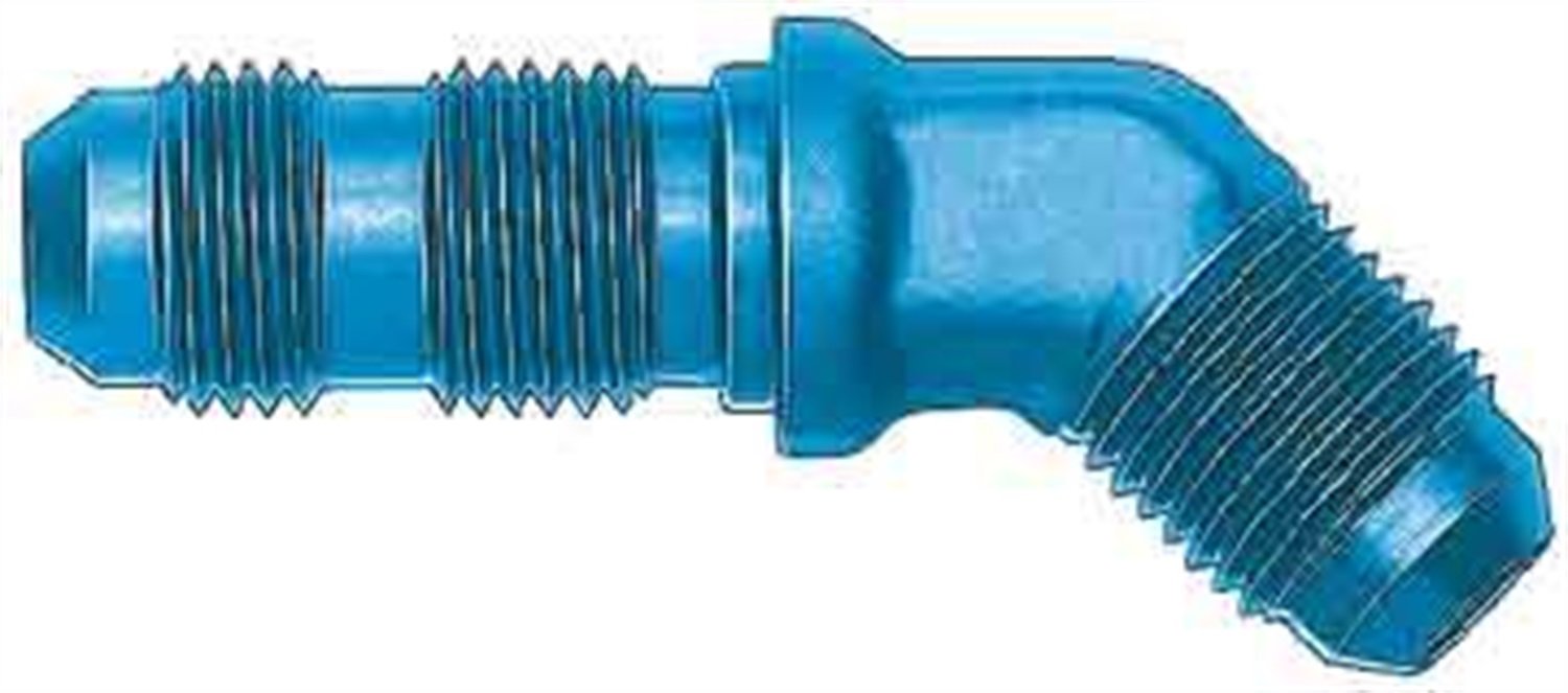 Aeroquip Fcm2128 Blue Anodized Aluminum -06An 45-Degree Bulkhead Union Adapter