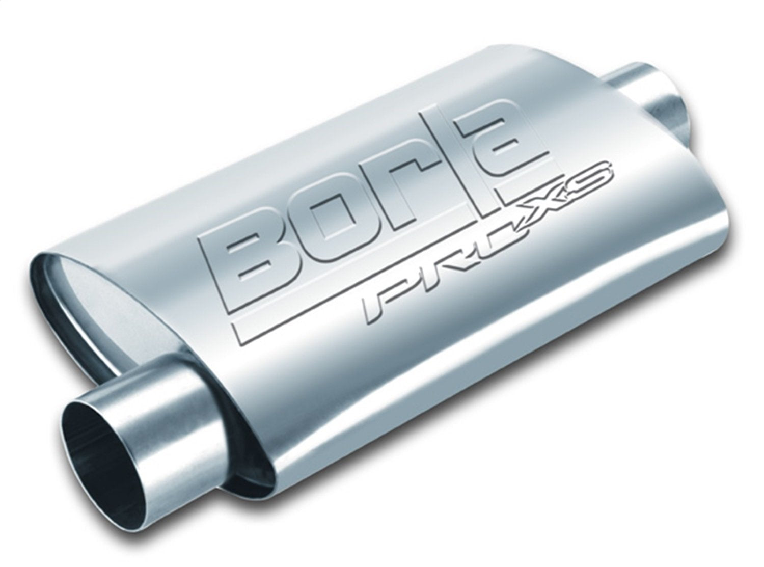 Borla 40359 Proxs Universal Performance Muffler 3'' Offset Inlet / 3'' Center Outlet 14'' Long Body 19'' Overall Length Un-Notch