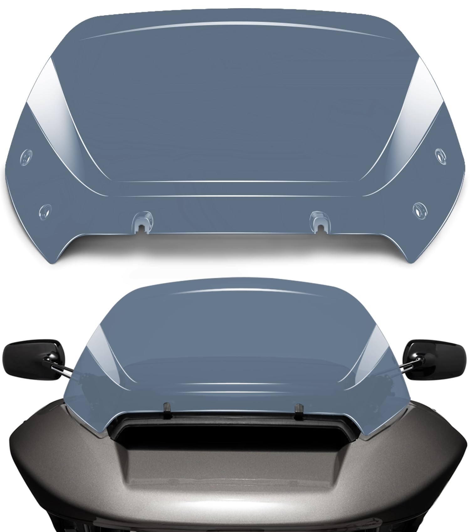 10'' Wave Windshield Windscreen Wind Splitter fits for Harley Davidson CVO Road Glide FLTRXSE 2023-up, CVO Road Glide ST FLTRXST