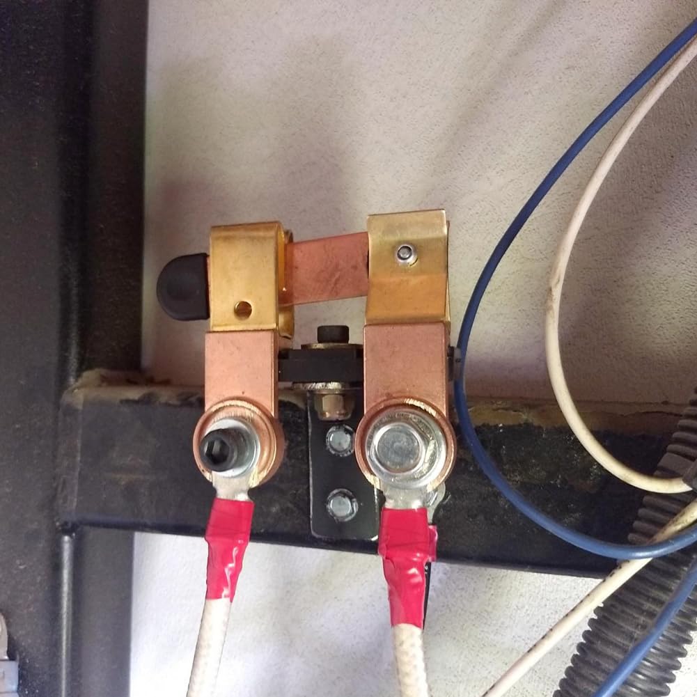 Ampper Side Post Knife Blade Battery Disconnect Switch Isolator, 12V/24V, Brass for Marine Car Boat RV ATV Vehicles