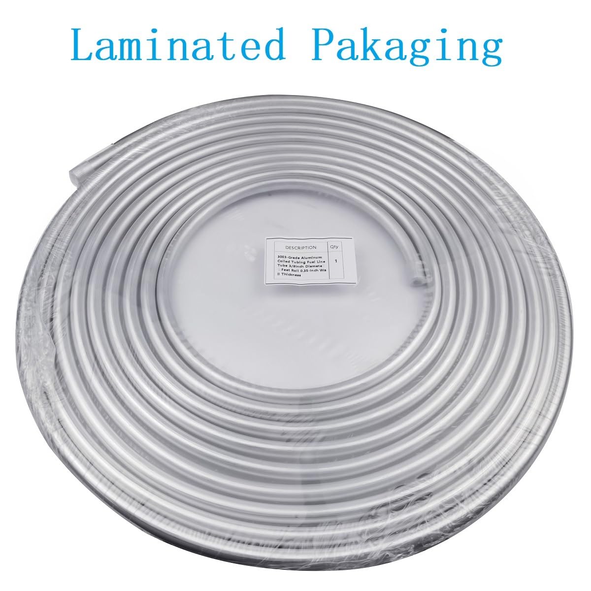 Shonee 3/8" Aluminium Fuel Line - 25FT, Silver, 3003 Grade for Brake, Gas & Refrigeration Applications