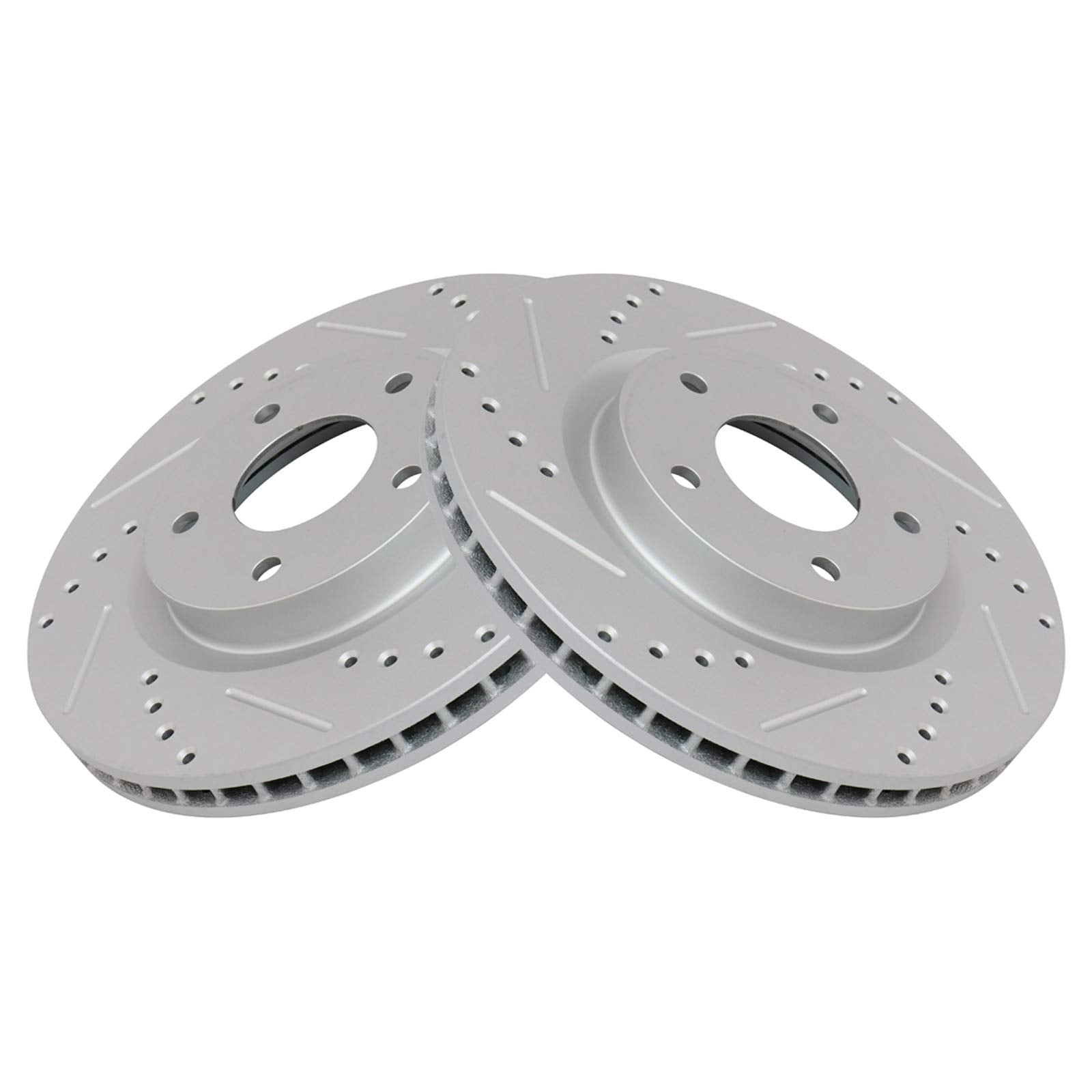 Trq Front Performance Brake Rotors Set Premium G-Coated Compatible With 2008-2013 Nissan Rogue 2014-2015 Rogue Select 2007-2012