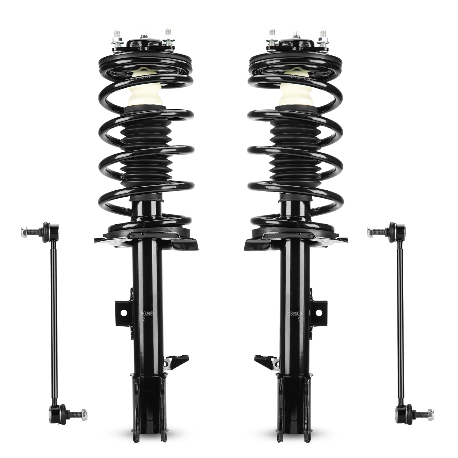 Front Struts w/Coil Spring & Sway Bar Links for 2005-2012 Ford Escape / 2005-2011 Mazda Tribute / 2005-2011 Mercury Mariner, Sho