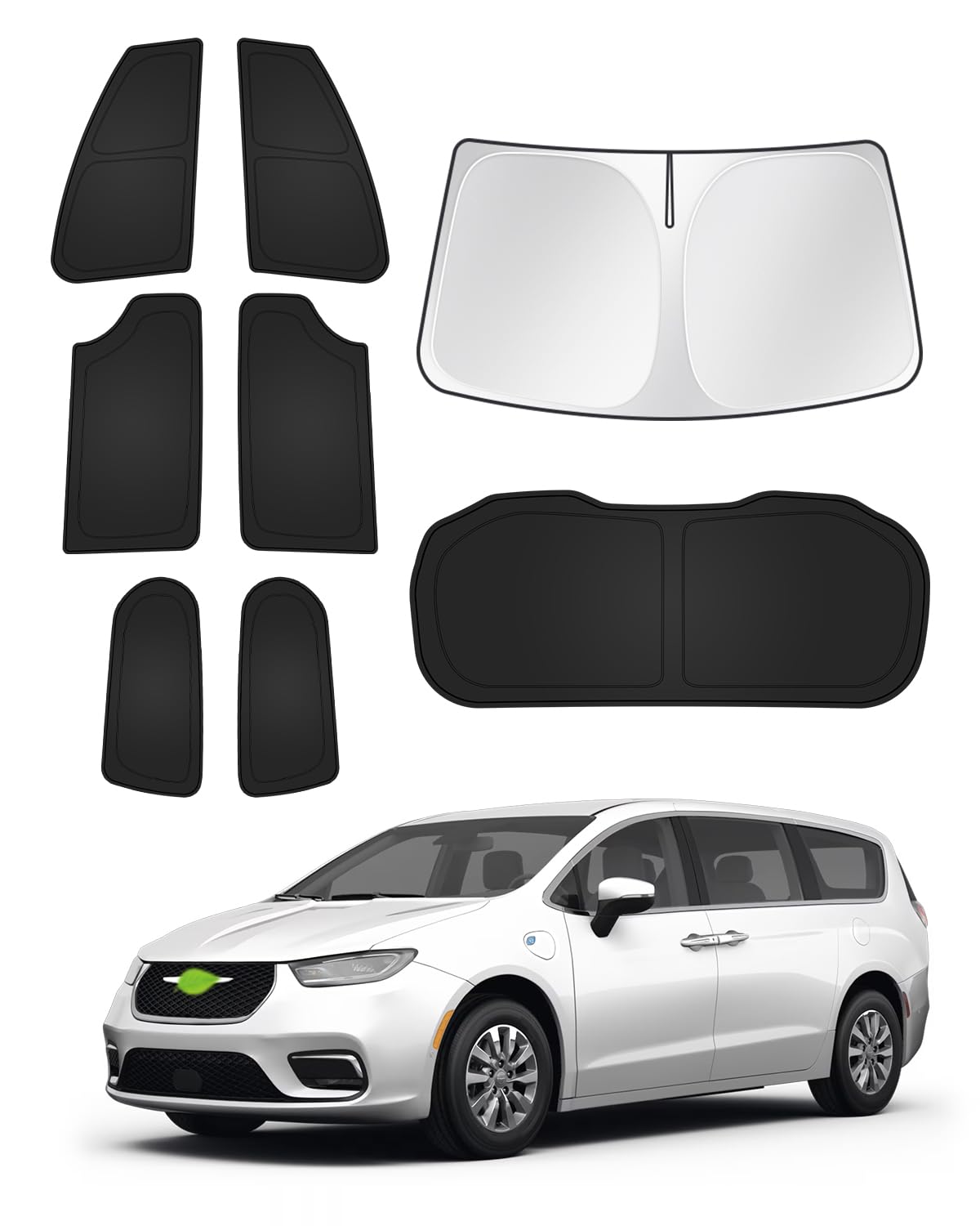 Canvcle Sunshades For Chrysler Pacifica 2017-2024 2025 Accessories Windshield Sun Shade Side Rear Window Shade Cover Sun Visor S