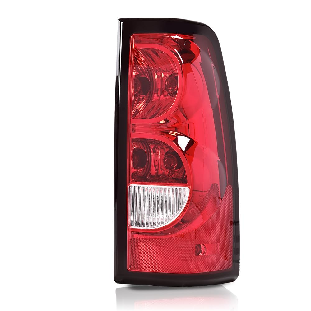 G-PLUS Right Tail Light Assembly Rear Brake Lamp Compatible with Chevy Silverado 1500 2500 3500 2003-2006 w/Wiring Harness, GM28