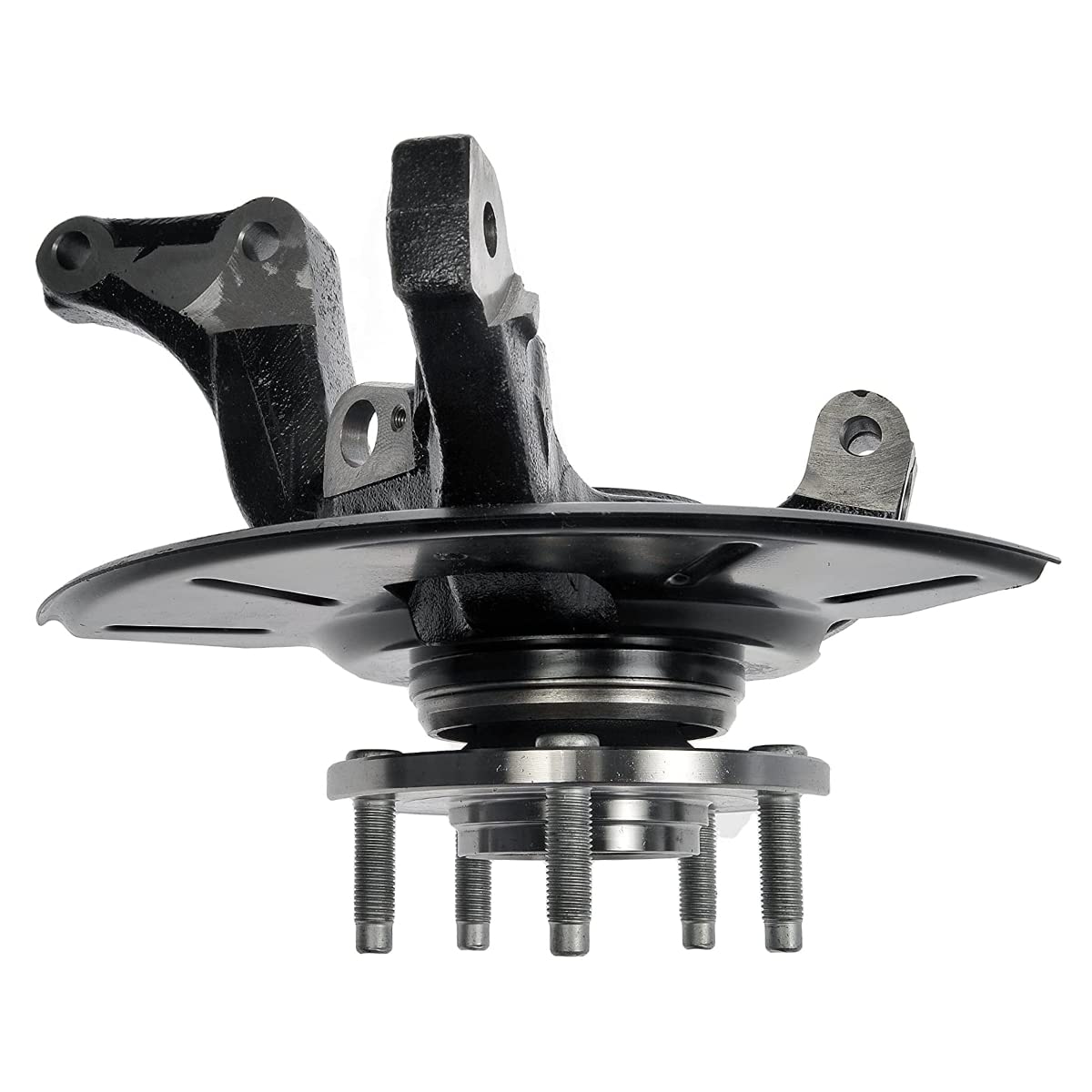 Auto Shack Front Steering Knuckle & Wheel Bearing Hub Assembly 5 Lugs Driver Side for Ford Escape, Mercury Mariner, Mazda Tribute - Black