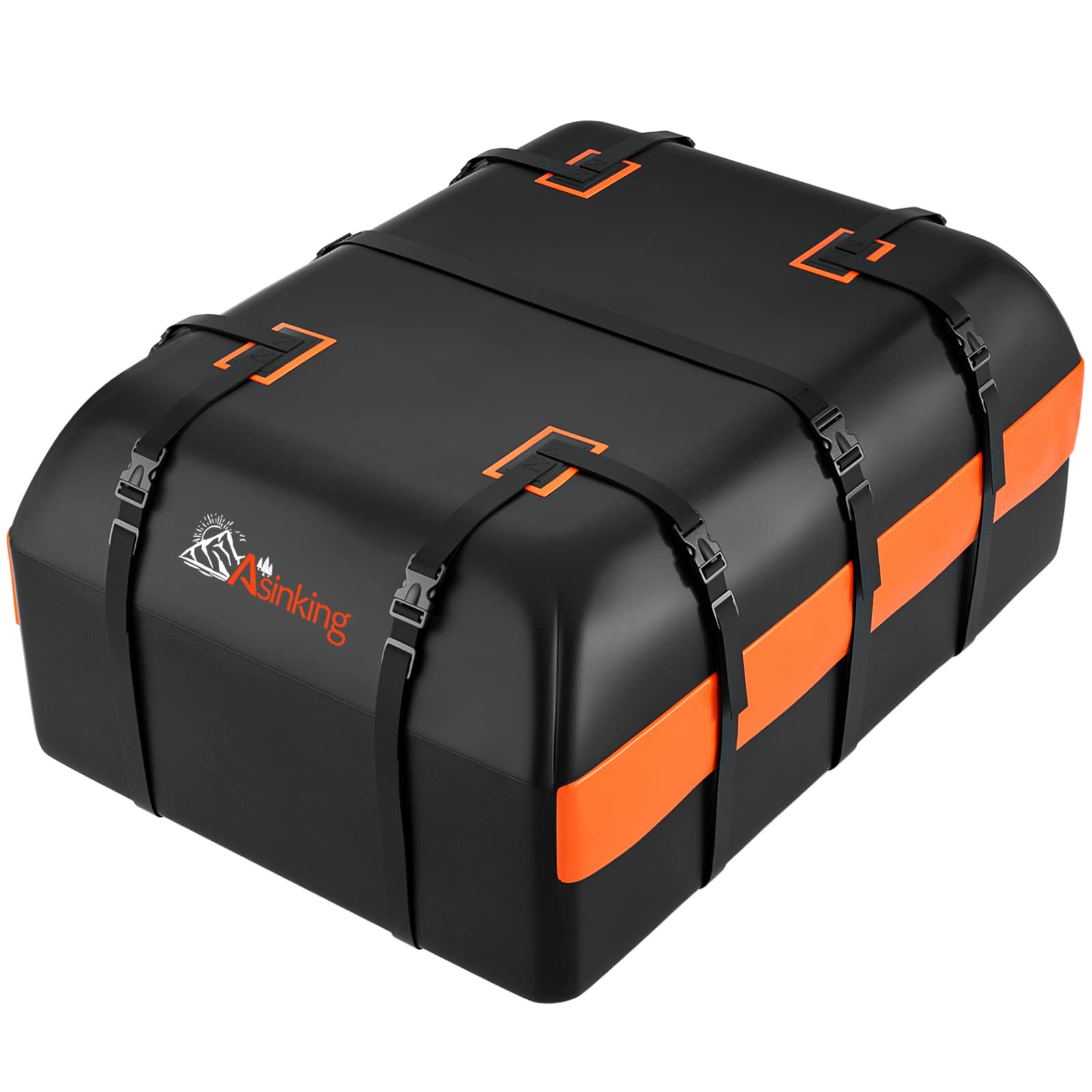 Car Rooftop Cargo Carrier Bag, 21 Cubic Feet 100% Waterproof Heavy Duty 840D Car Roof Bag for All Vehicle with/Without Racks  A