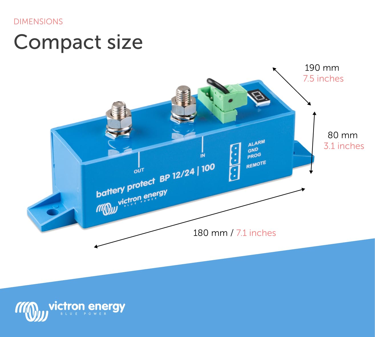 Victron Energy BatteryProtect 100A 12/24-Volt Plastic Power Management System