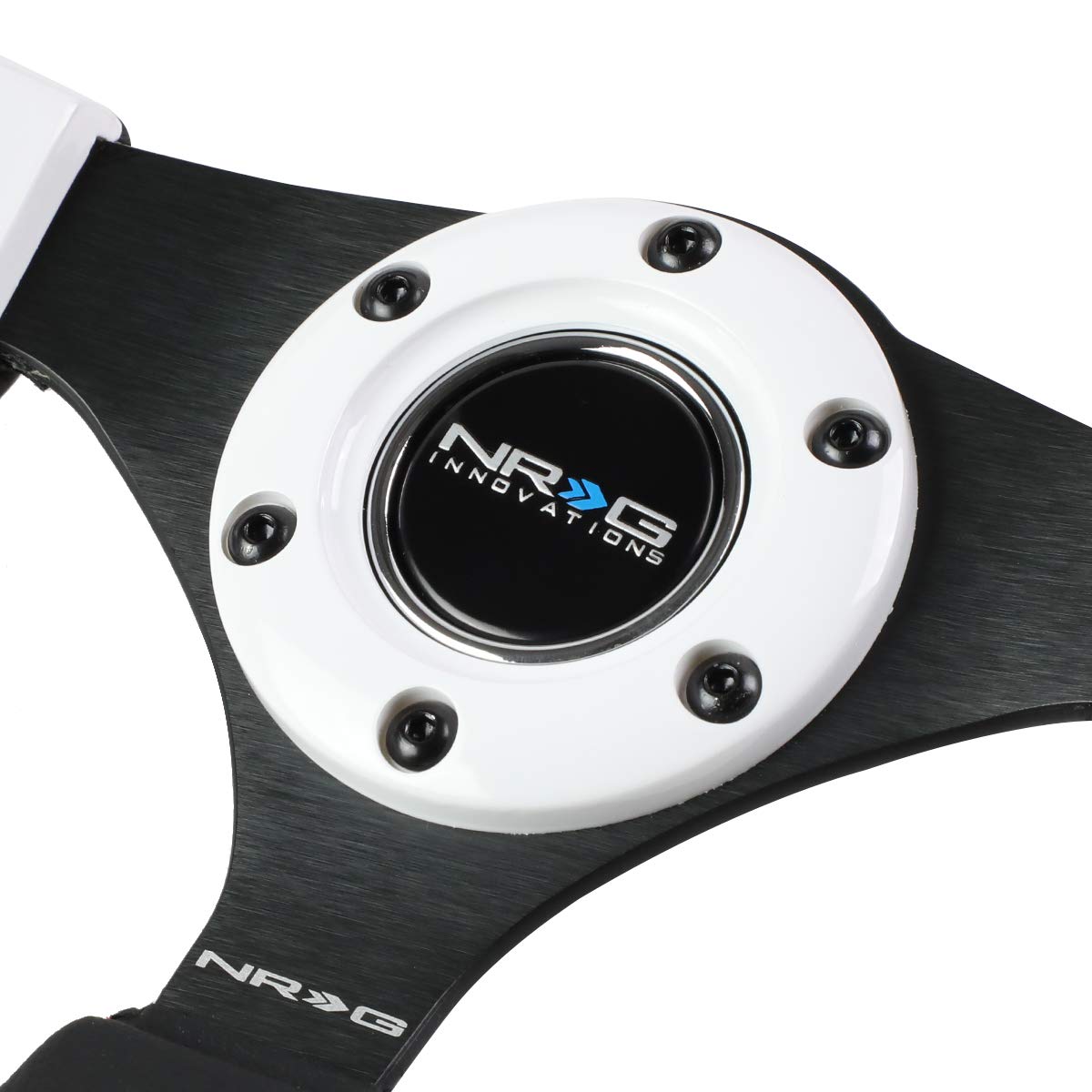 Nrg Innovations Rst-001Wt Reinforced Steering Wheel (320Mm Sport Steering Wheelwith White Trim)