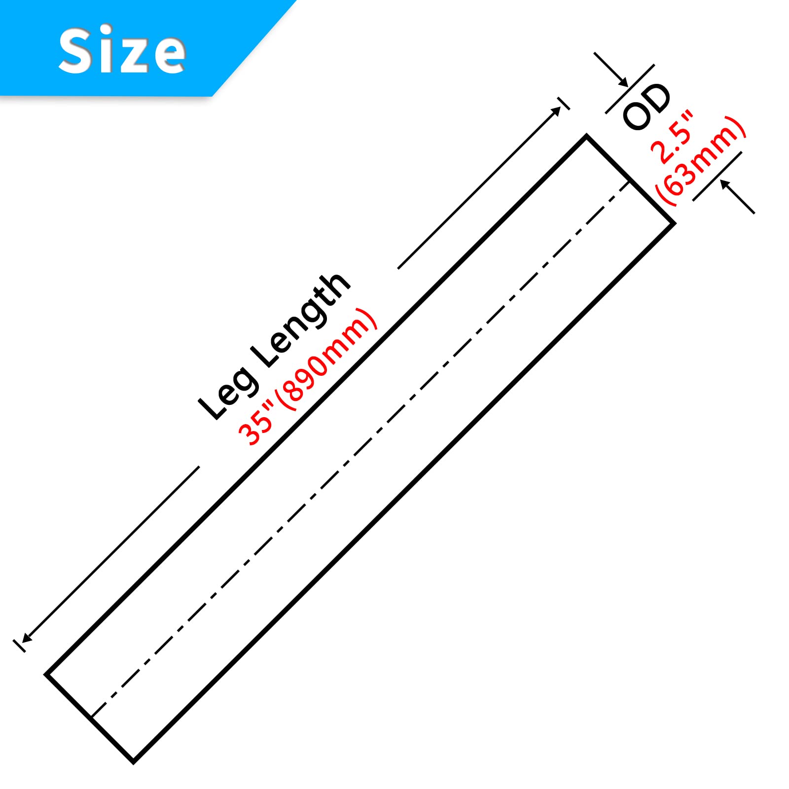 Fgjqefg 2.5 Inch Straight Diy Custom Mandrel Exhaust Pipe Tube Pipe, 35 Inch Length, 2.5'' Od Mandrel Straight Pipe, T304 Stainl