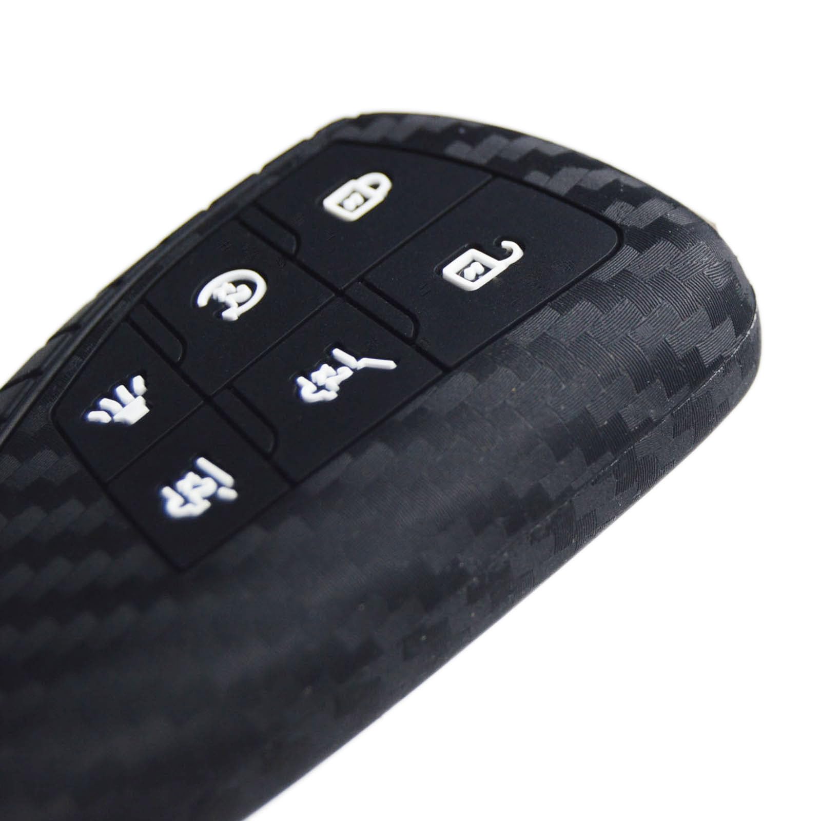 Carbon Silicone 6 buttons Key Fob Cover Case Protector for Chevrolet Suburban Tahoe Traverse Colorado Equinox RS and GMC Acadia