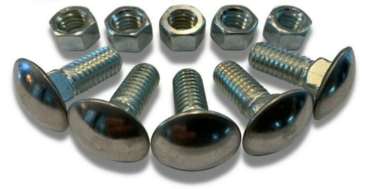 Front & Rear Chrome Bumper | Bolt & Nut Kit, Stainless Steel (3/8-16 X 1') Fits: General Motors | Gm | Chevrolet | Buick | Oldsmobile | Pontiac | Cadillac | Gmc