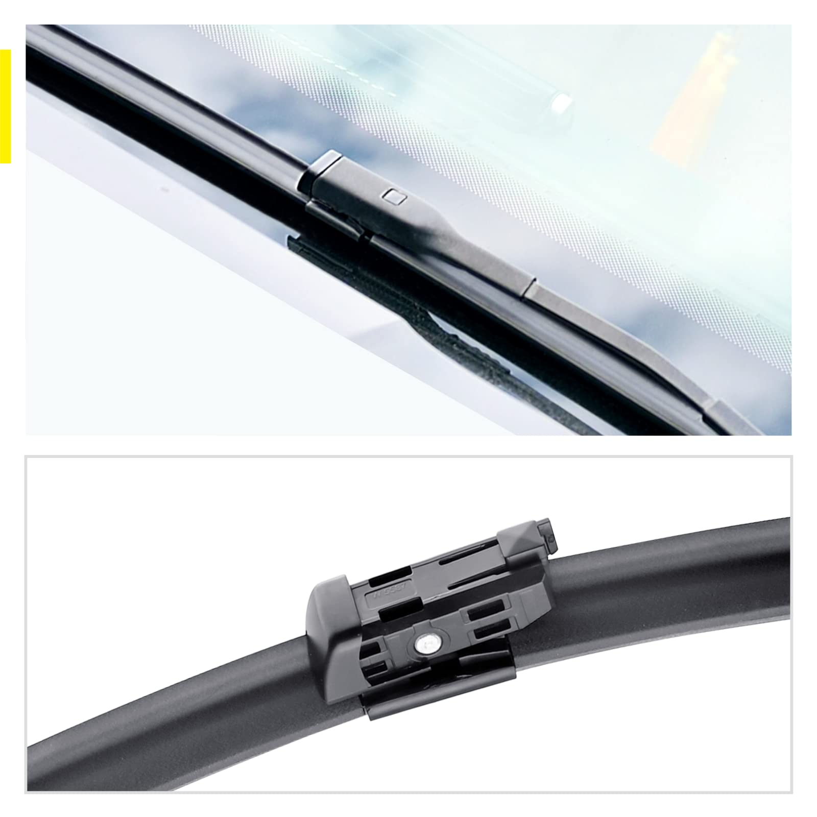 22''+22'' Windshield Wiper Blades Replacement For Vw Volkswagen Beetle 2018 2017 2016 2015 2014 2013 2012 (Set Of 2), Premium Al