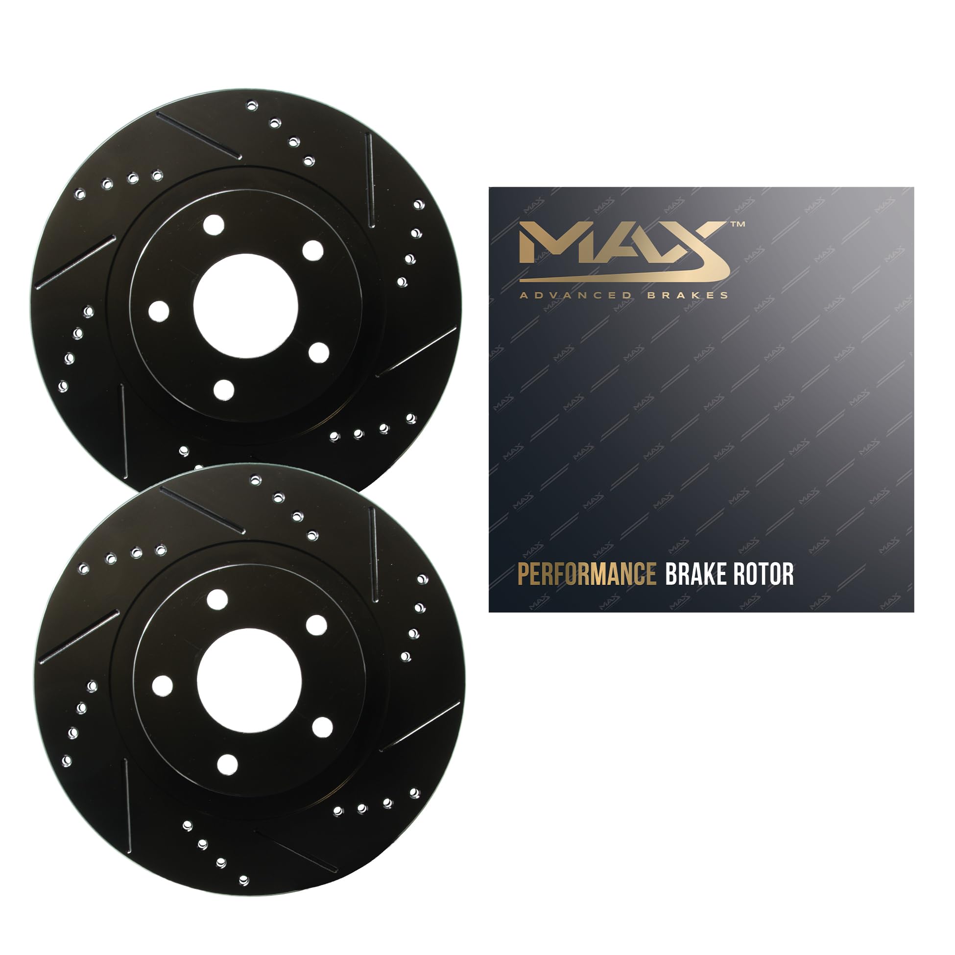 Max Advanced Brakes Front Brake Rotors Compatible With 2011 2012 2013 2014 2015 Vw Jetta W/11.02'' Diameter Rotor Replacement Dr