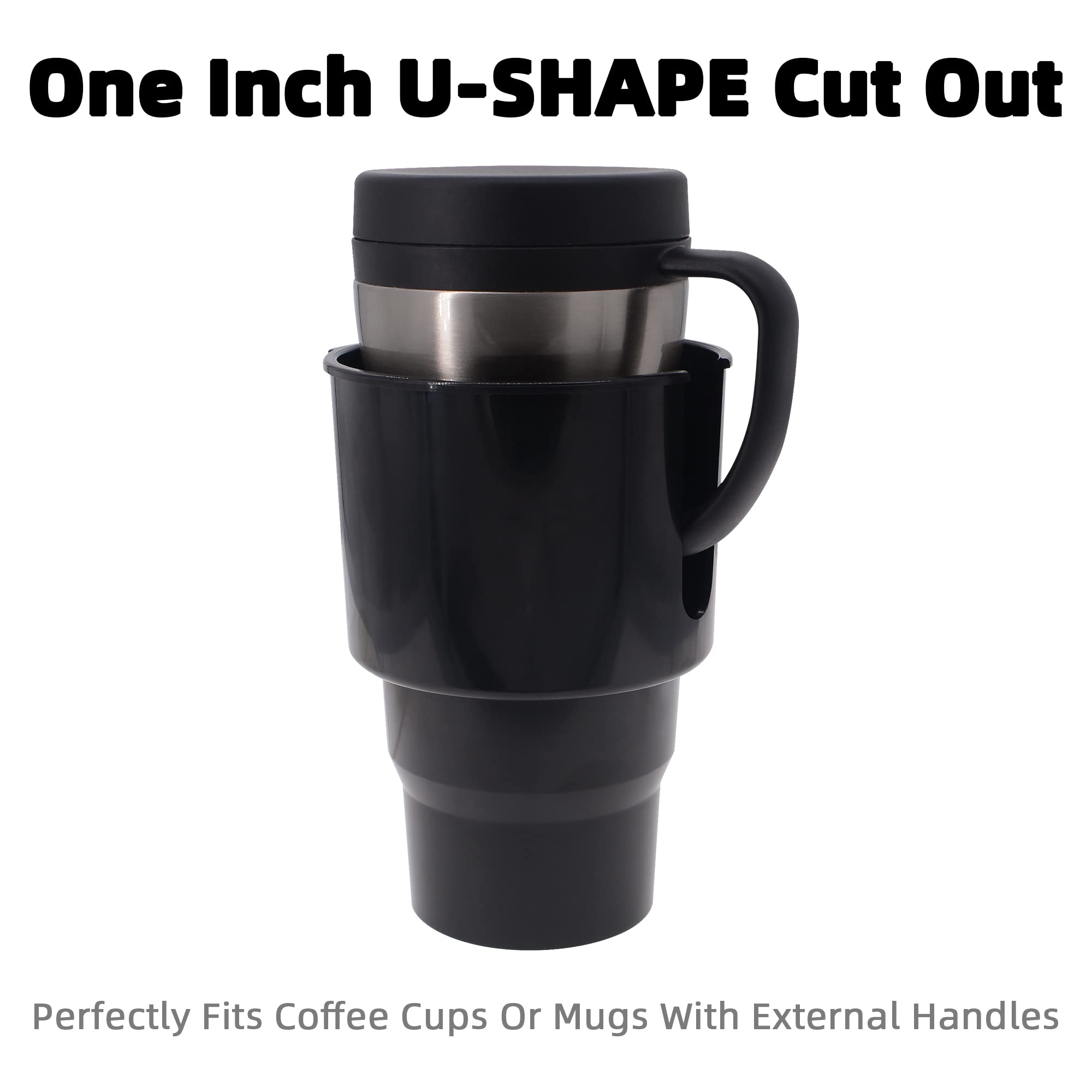 iSaddle Car Cup Holder Adapter for Hydro Flask, Yeti, Nalgene - Fits Bottles Up to 3.8 Inches, Model CH-393, Plastic