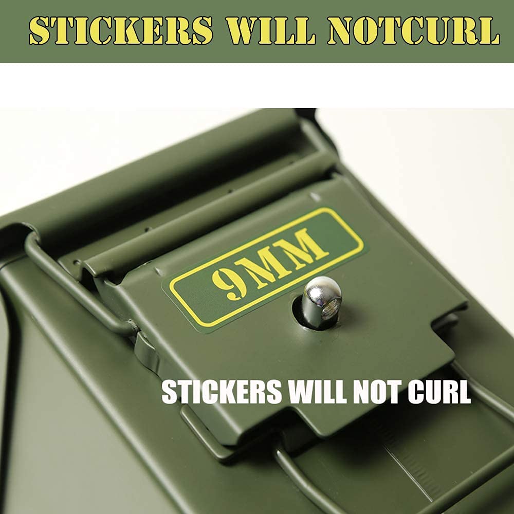 Ammo Can Vinyl Sticker Set Decal Label .410 .44 .45-70 .22 .223 .308 9MM .380 .45 5.56 7.62 (80 Pack/40 Varieties) Choose Your V