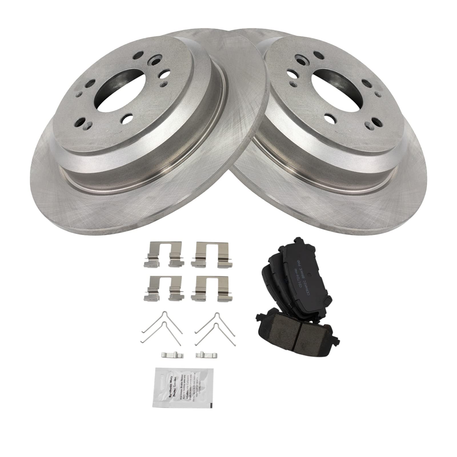 Trq Rear Brake Pad & Rotor Kit Brake Pads Brake Rotor Ceramic Compatible With 2019-2022 Honda Passport 2016-2022 Pilot 2017-2022