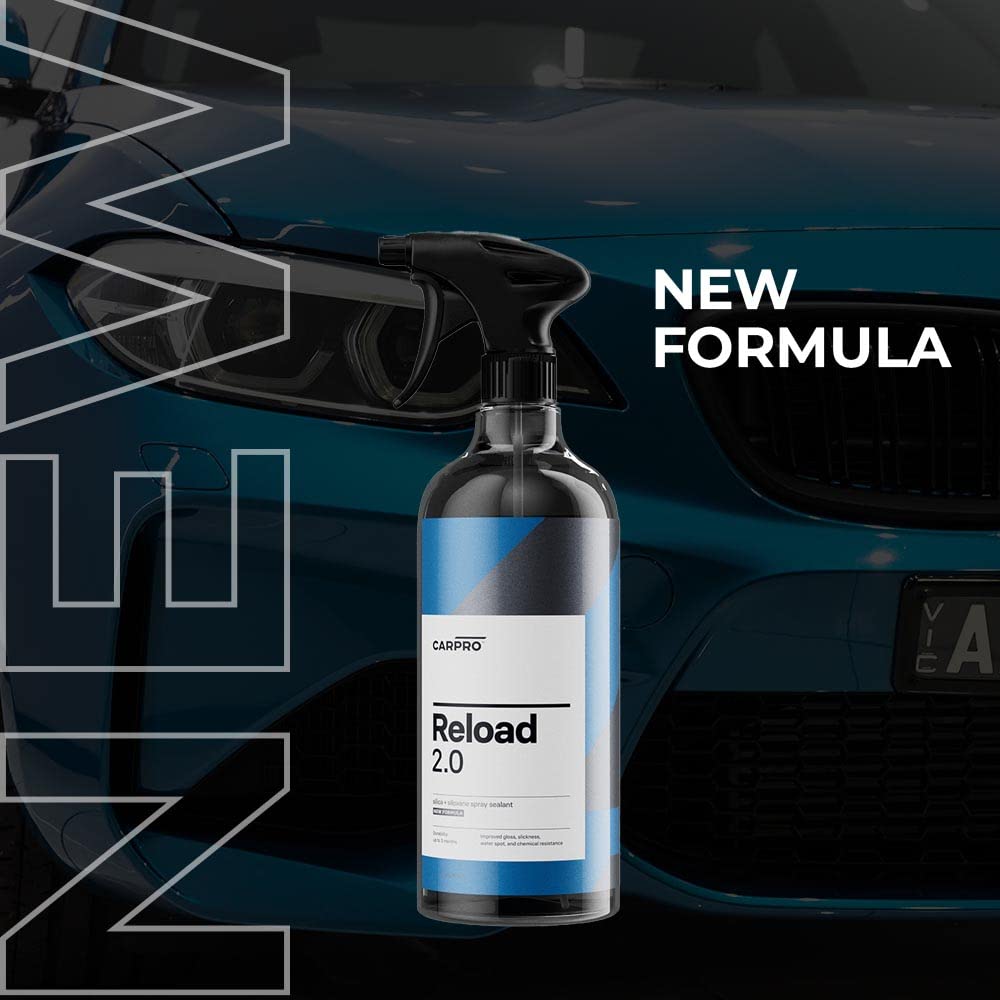 CARPRO Reload 2.0 Spray Sealant - Silica & Siloxane, 34oz, Improved Gloss, Hydrophobic, Self-Cleaning, Model 114