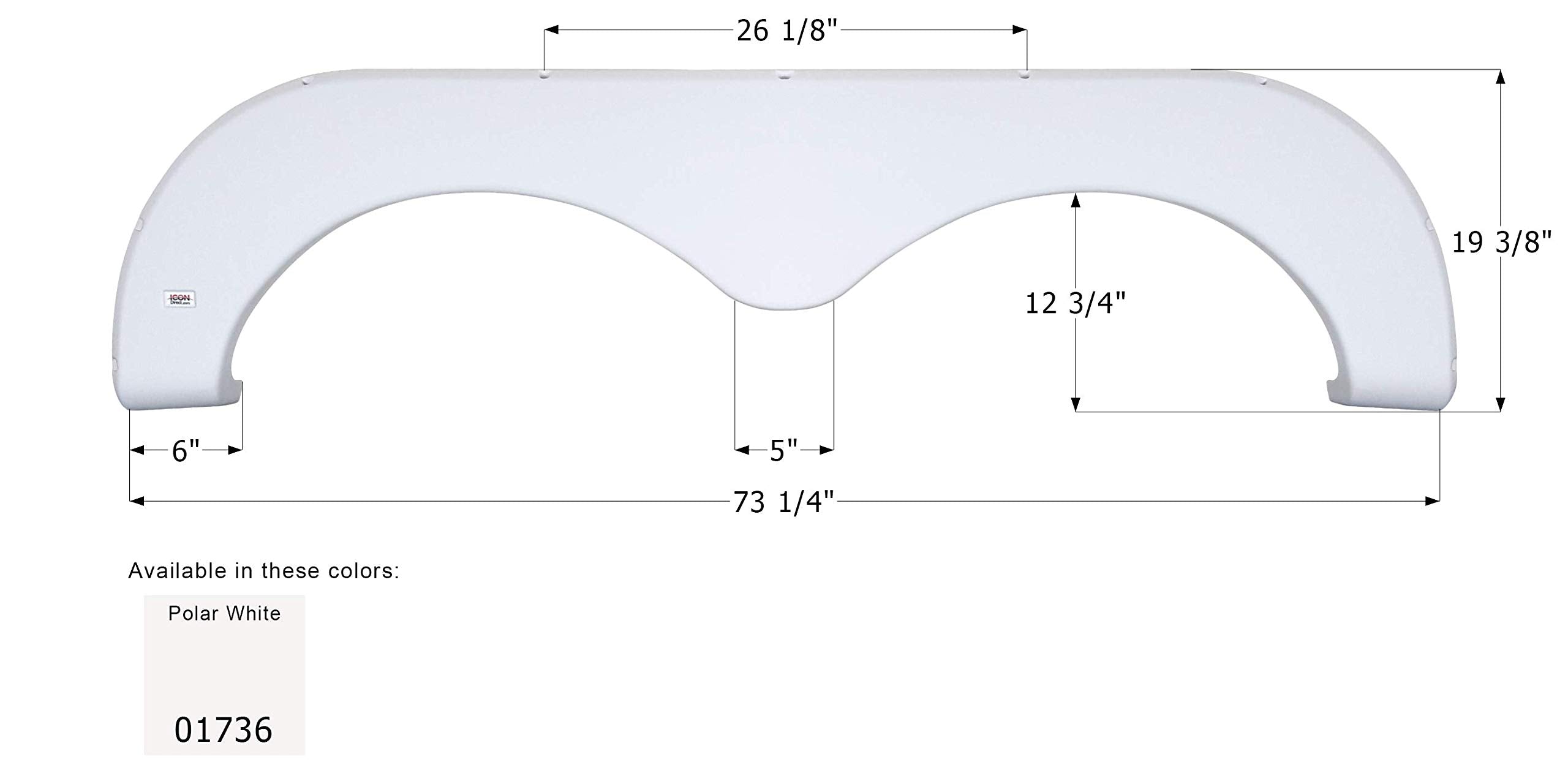 Icon Fender Skirt, Tandem, Starcraft, Fs1736, Polar White