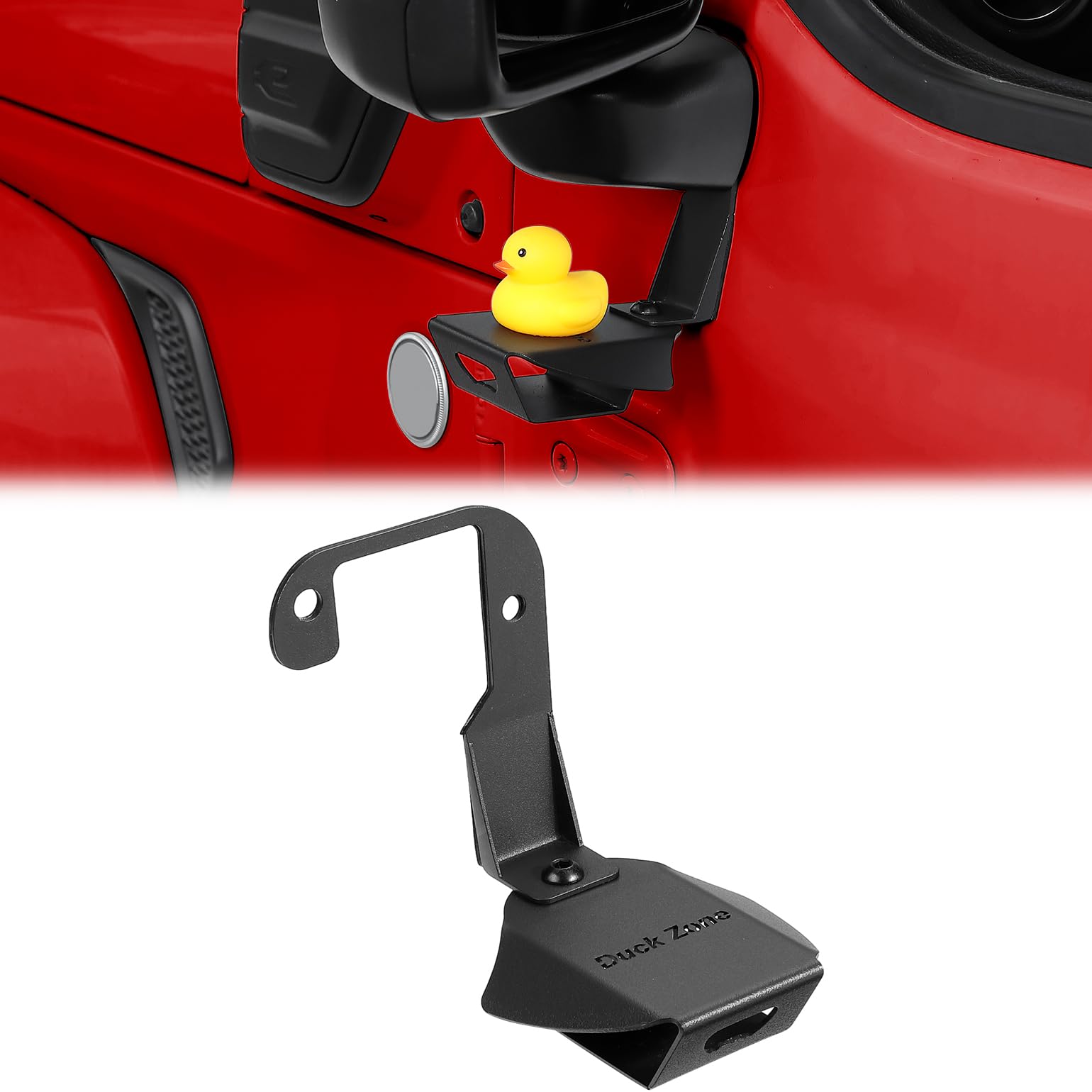 JOYTUTUS Duck Landing Pad Compatible with Wrangler JK JL Gladiator JT, 2007-2025 Wrangler Duck Holder Outside Mirrors Mount with