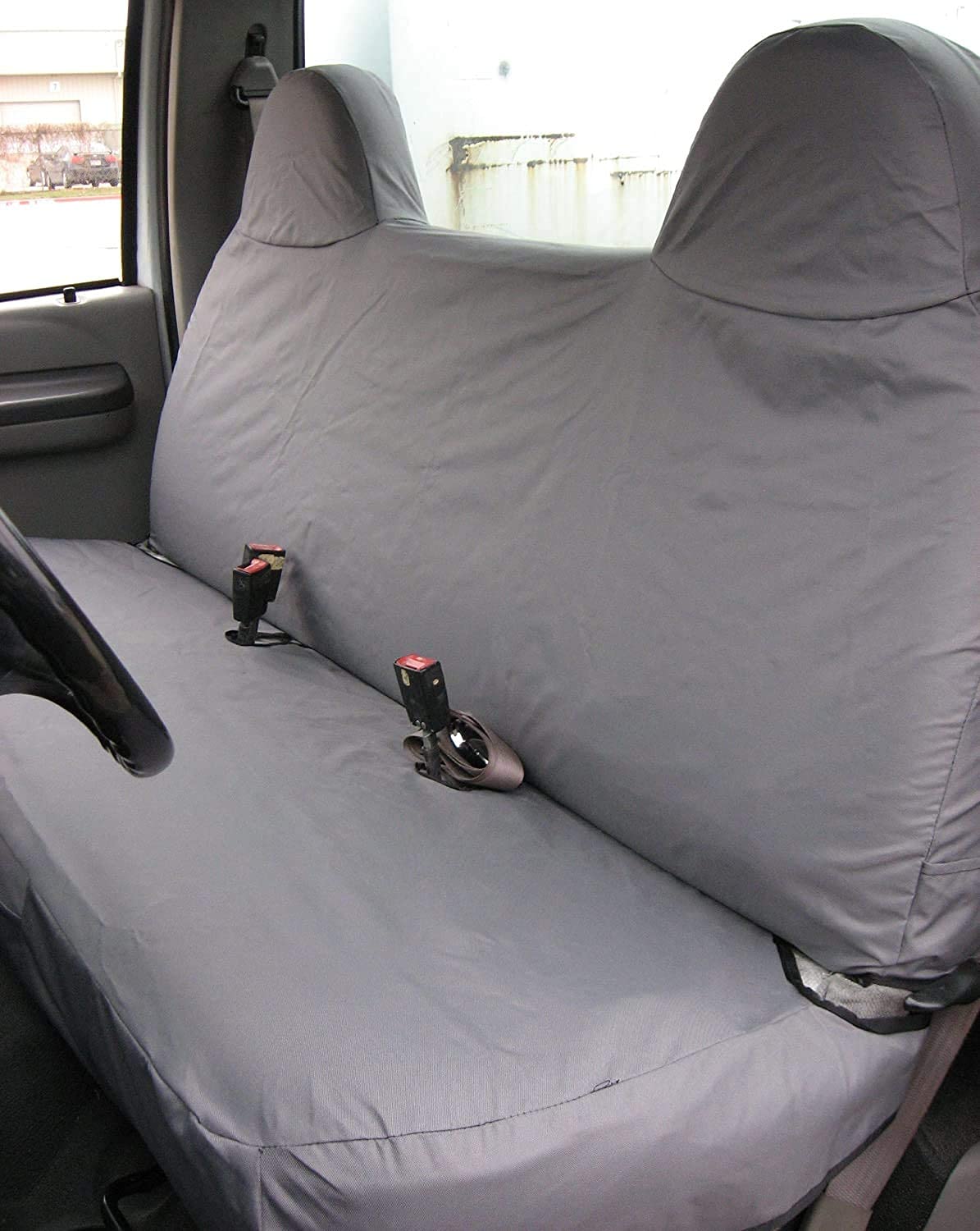 Durafit Seat Covers F236 C8 1999-2007 Ford F250-F550 Work Truck with a Front Solid Bench Seat, Custom Exact Fit Seat Covers (F23