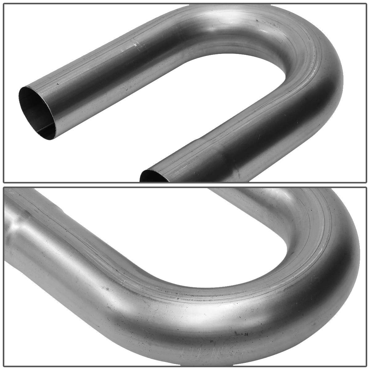 Dna Motoring Ztl-25Raw 16 Pcs 2.5 Inches Mild Steel Diy Custom Exhaust Tubing Mandrel Bend Pipe Straight & U-Bend Kit, Universal
