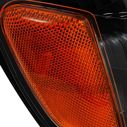 AKKON Headlights Pair for 2000-2004 Toyota Tundra | Black Housing with Corner Lights