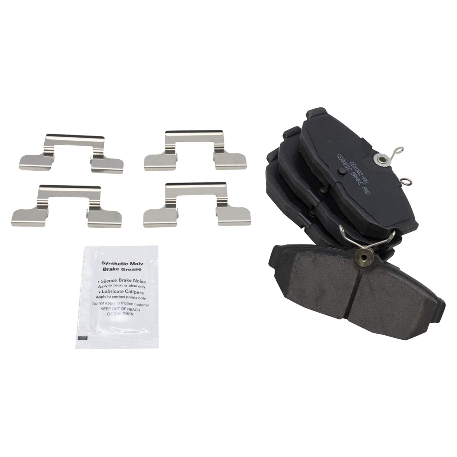 TRQ Rear Brake Pad & Rotor Kit Brake Pads Brake Rotor Ceramic Compatible with 2005-2014 Ford Mustang