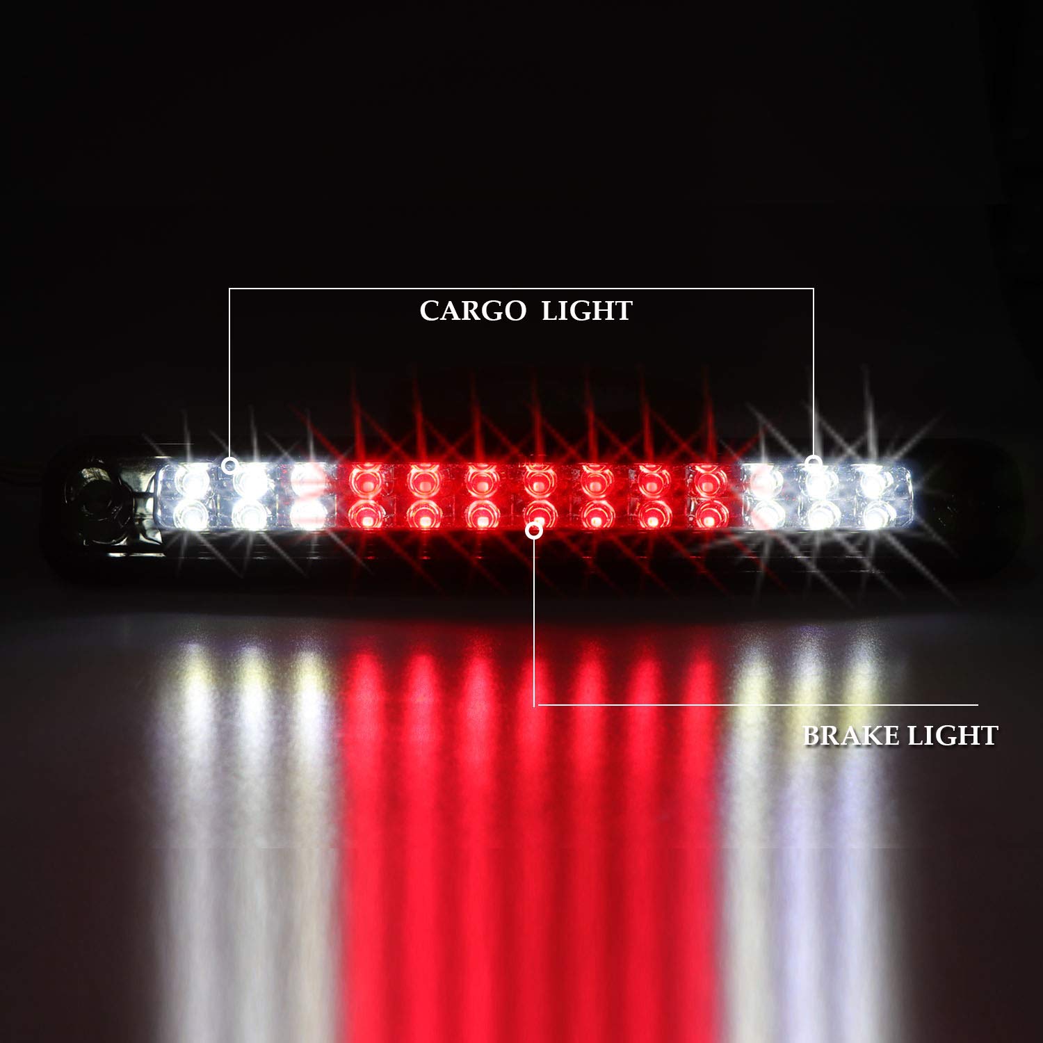 Bomusou Led 3Rd Brake Light High Mount Brake Light Fit For Silverado (94-98), For Blazer (92-93), For Chevy/Gmc C/K 1500 2500 35