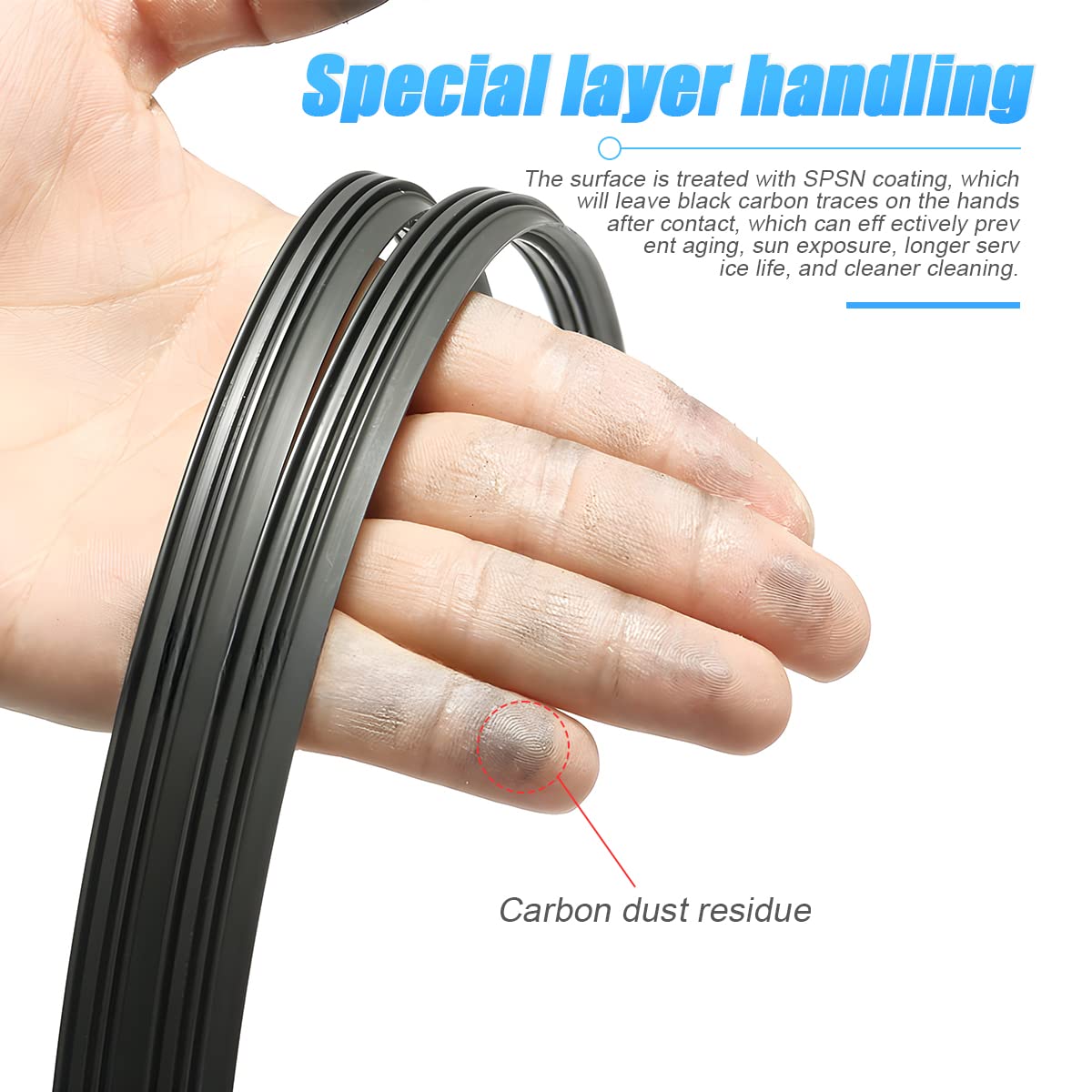 4 Pieces Windshield Wiper Blades Refills, Diy Adjustable Car Windscreen Wiper Rubber Strips, Frameless Window Boneless Insert Si