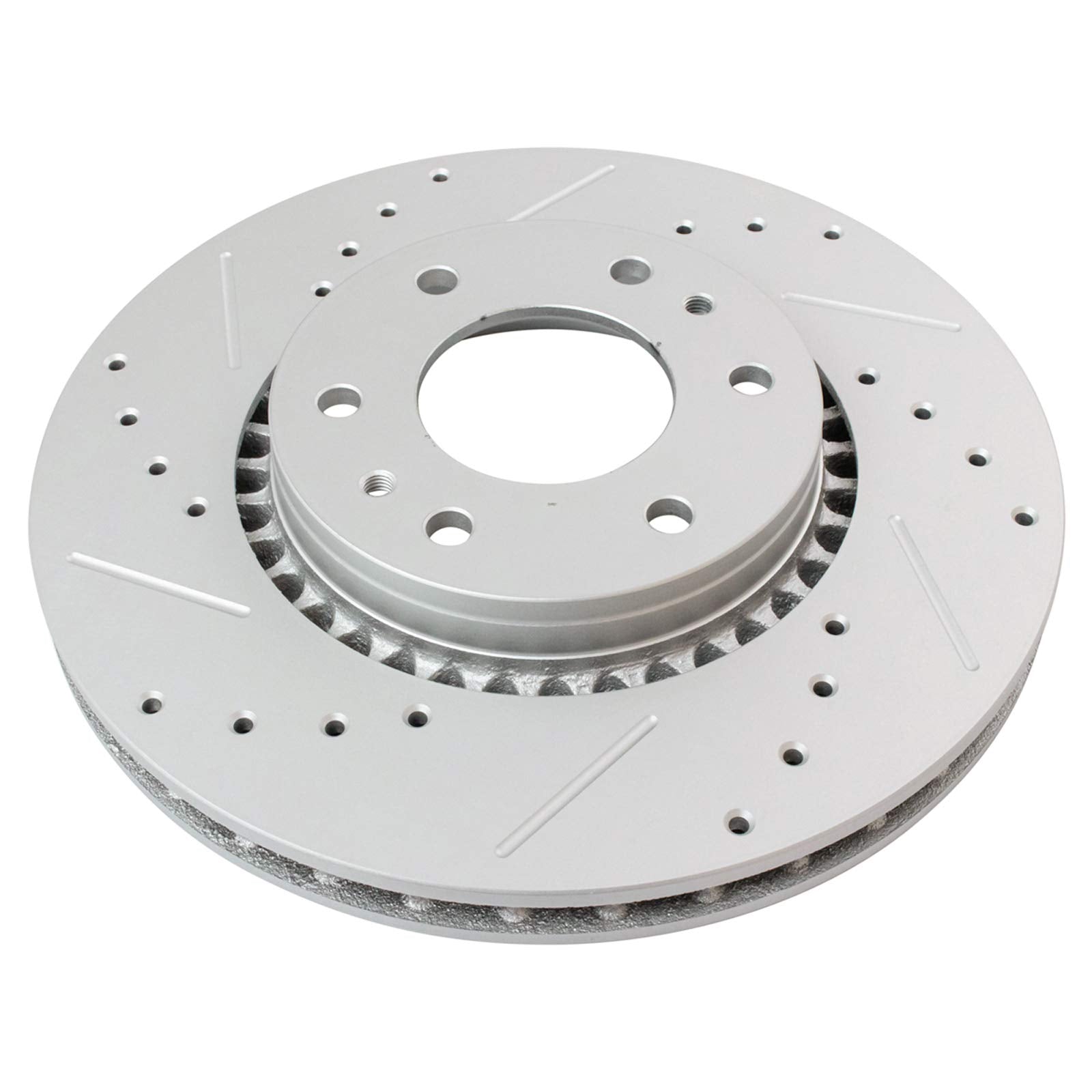 Trq Front Performance Brake Rotor Drilled Slotted Pair Set For 9-7X / Ascender/Envoy/Envoy Xl/Envoy Xuv/Rainier/Ssr/Trailblazer/