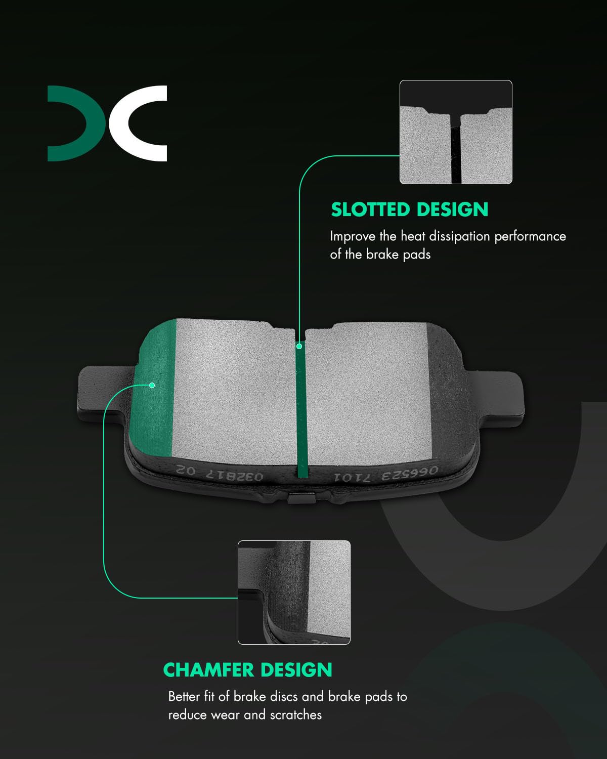 Scitoo D855 D865 Front Semi-Metal Rear Ceramic Brake Pads Sets Fit For Acura Mdx 2003 2004 2005 2006