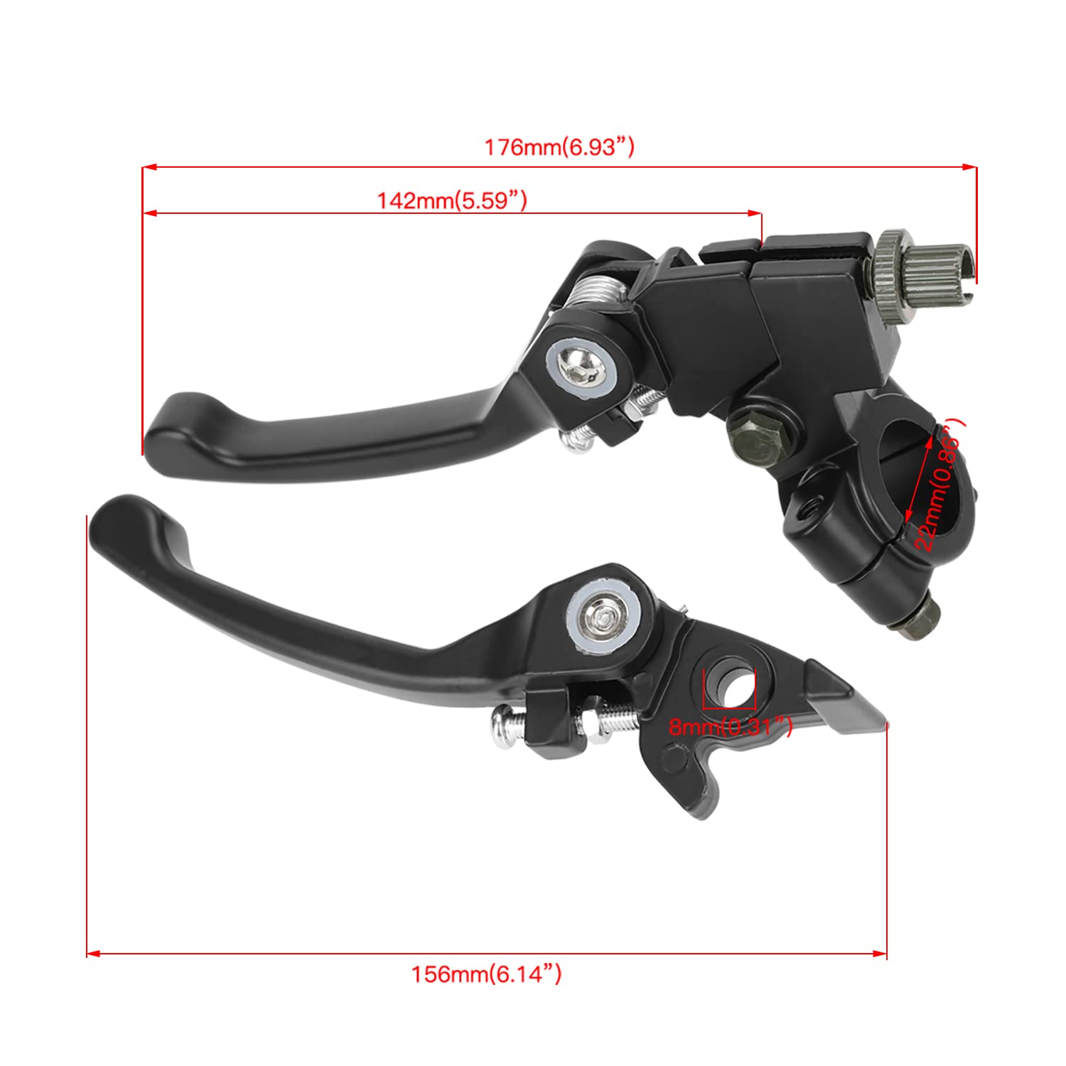 Yoxufa Folding Clutch Brake Lever Perch With Clutch Cable For 110Cc 125Cc 140Cc 150Cc Tao Tao Db17 Apollo Rfz Dbx15 X18 X19 Z20