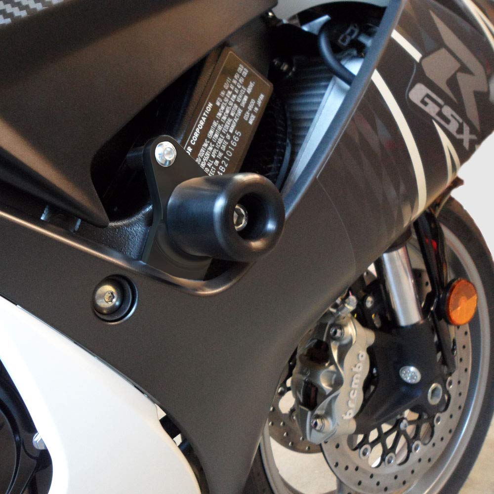 Shogun Suzuki Gsxr600 Gsxr750 2011 To 2024 Black No Cut Frame Sliders Fits Abs & Non Abs Models - 750-5459 - Made In The Usa