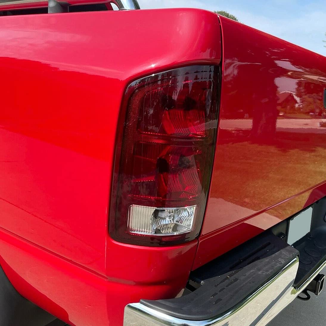 Ecotric Pair Tail Light Compatible With 2002-2006 Dodge Ram 1500/2003-2006 Ram 2500 3500 Taillight Turn Signal Light Replacement
