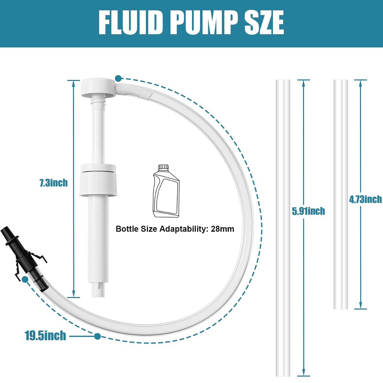 Fluid Pump for Standard Quart Bottles - 8cc Per Pump Stroke