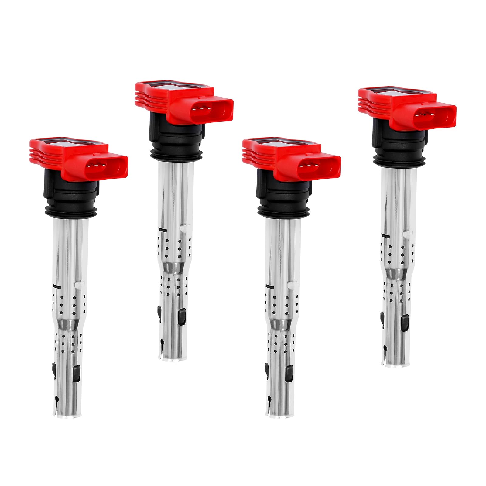 Ignition Coil Pack Set Of 4 Compatible With Audi A4 A6 Q7 R8 S4 S5 Tt Volkswagen Passat Golf Gti & More Replaces# 06E905115E, 06