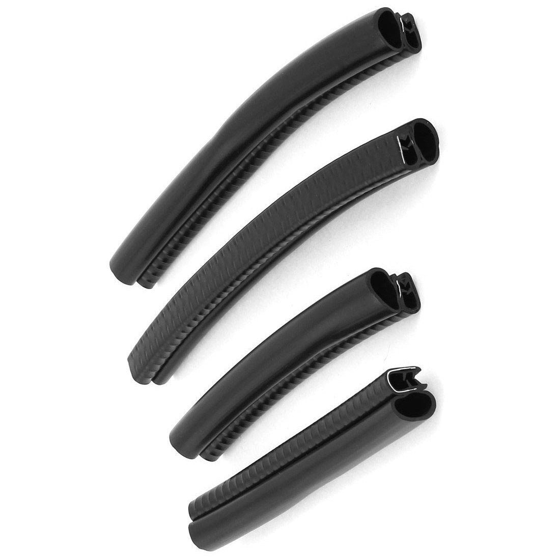 XMHF Car Rubber Sealing Strip - 4pcs Door Guard Buffer Protector - Black Rubber