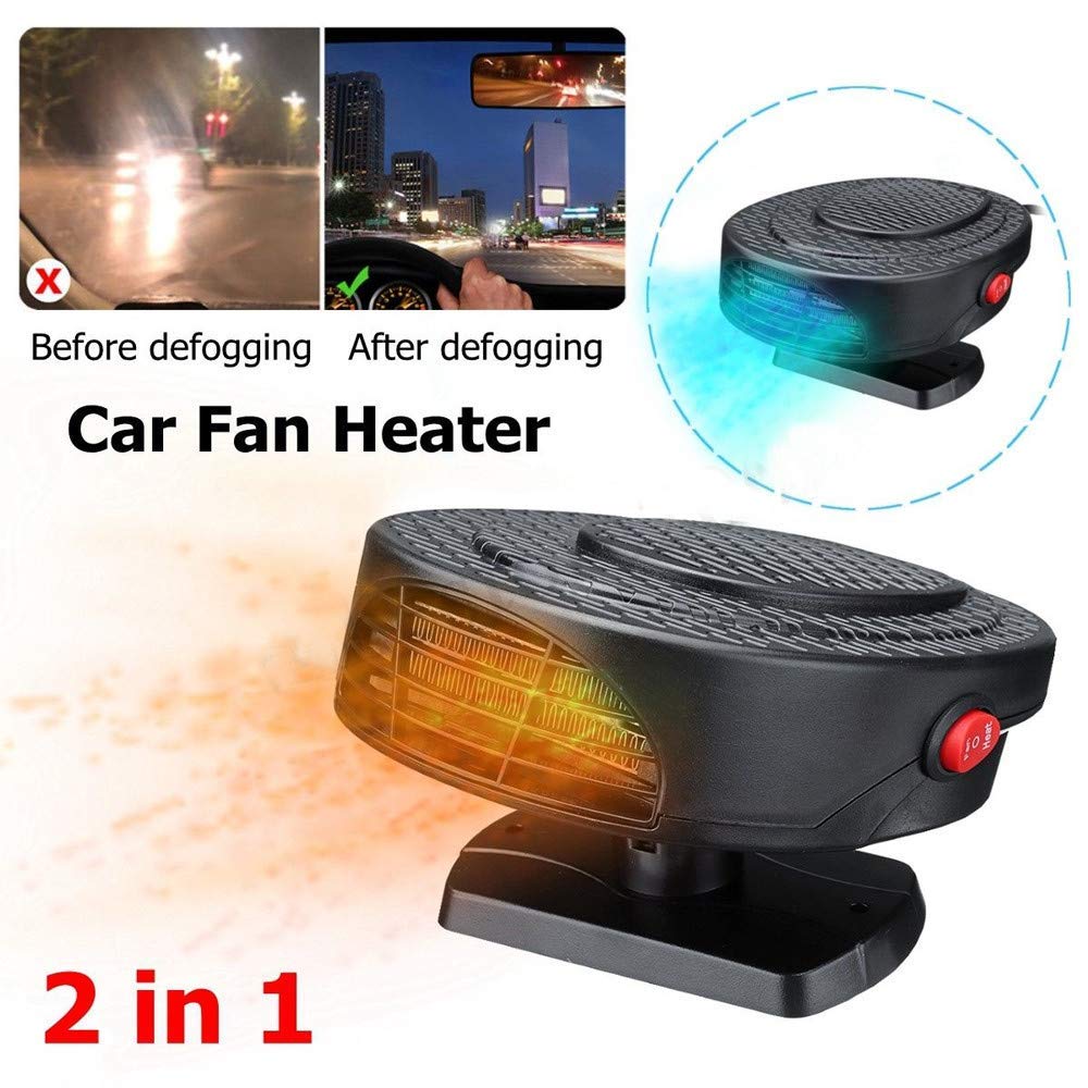 Machswon 2 In 1 Car Heater And Cooler Fan - 150W 12V Auto Defroster And Demister For Windscreen Dashboard