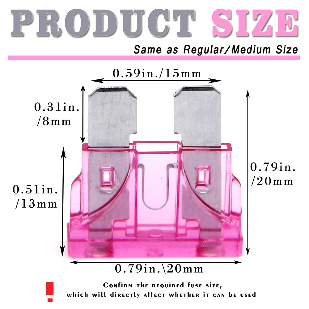(55 Pcs) 3 Amp Standard Blade Fuse, 3A Automotive Fuse For Car Truck