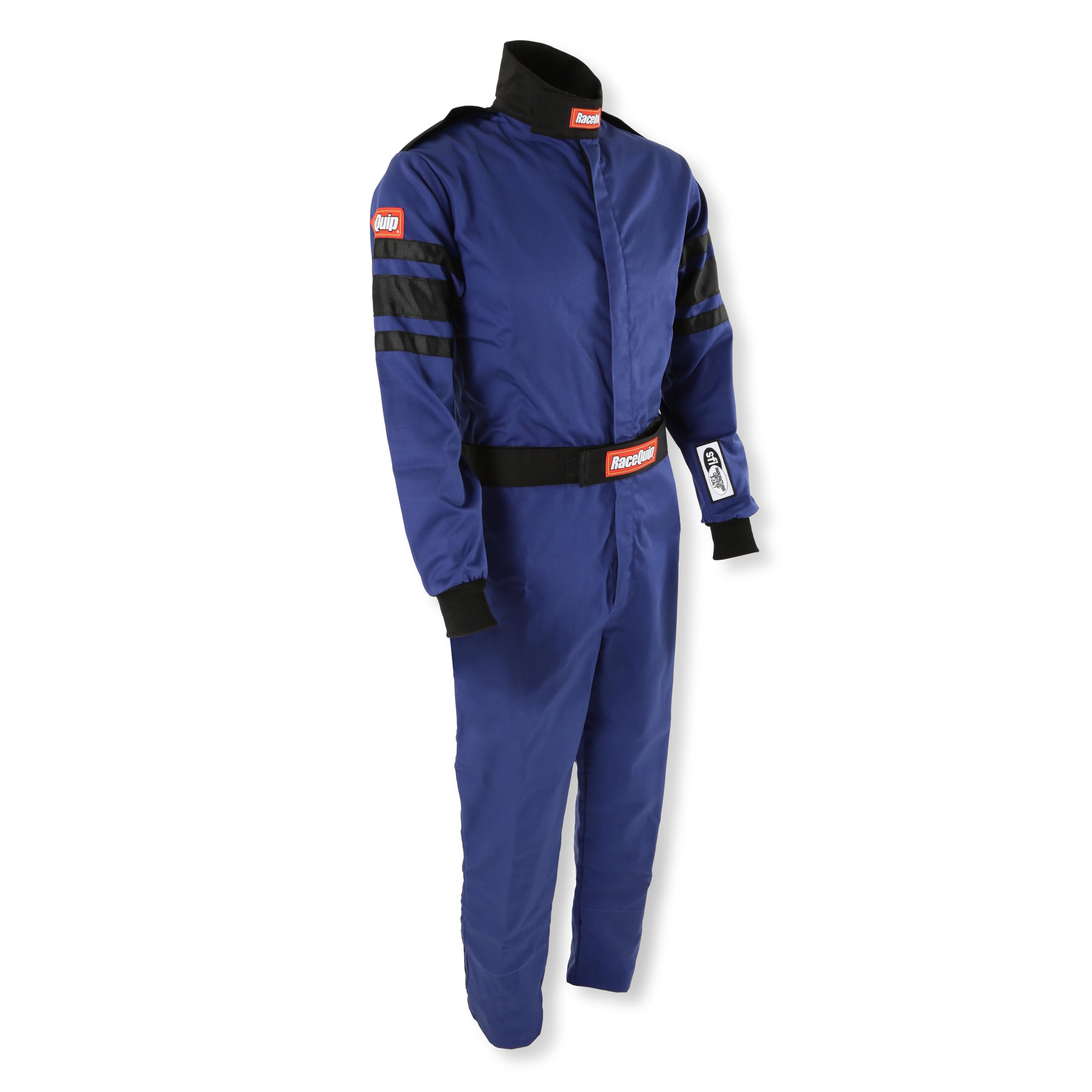 Racequip 110024Rqp 110 Series 1-Pc Driving Suit Sfi 3.2A/1 Blue/Black Medium-Tall