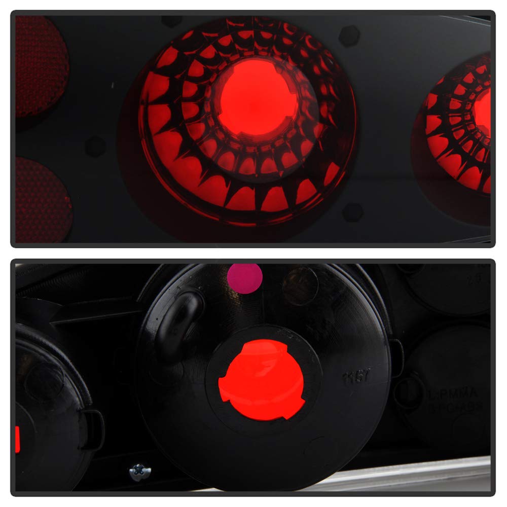 ACANII Tail Lights for 1993-2002 Chevy Camaro Z28, Black Housing Brake Lamps, Driver & Passenger Replacement, Onyx Black