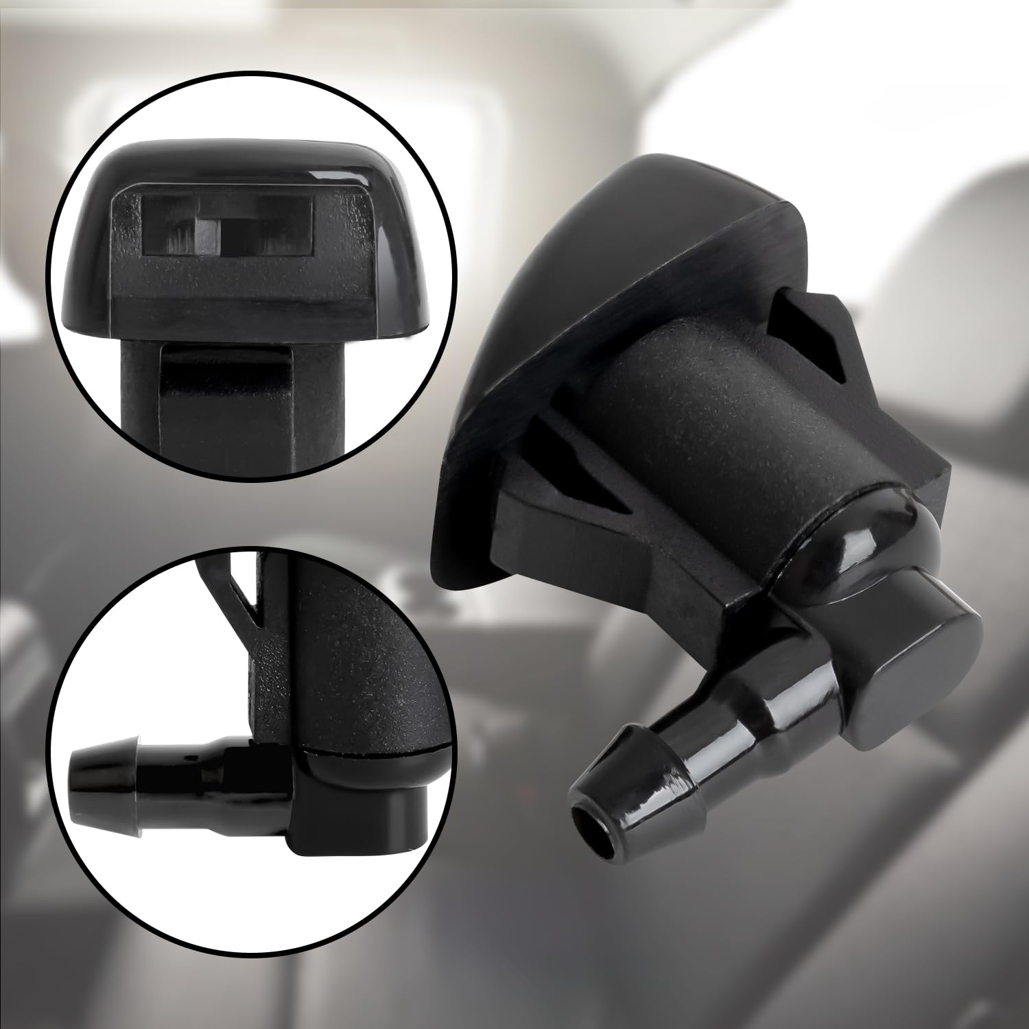 Belleone 2PCS Front Windshield Washer Nozzle Jet Kit Fit for 2004-2010 Toyota Sienna, 2005-2012 Corolla, 2004-2008 Solara, 2000-