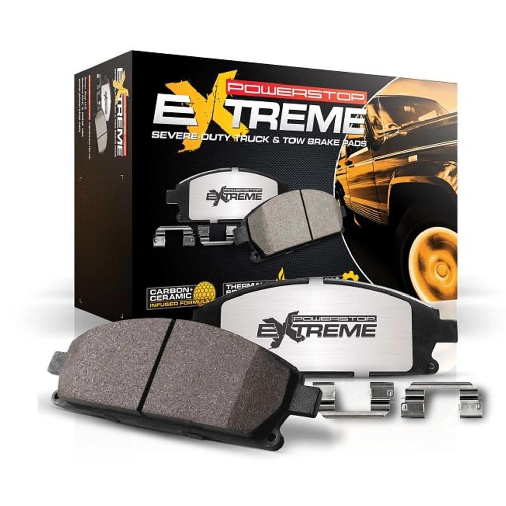 Power Stop Z36-1273 Front Z36 Truck & Tow Carbon-Fiber Ceramic Brake Pads For Chrylser Town & Country Dodge Grand Caravan Journe
