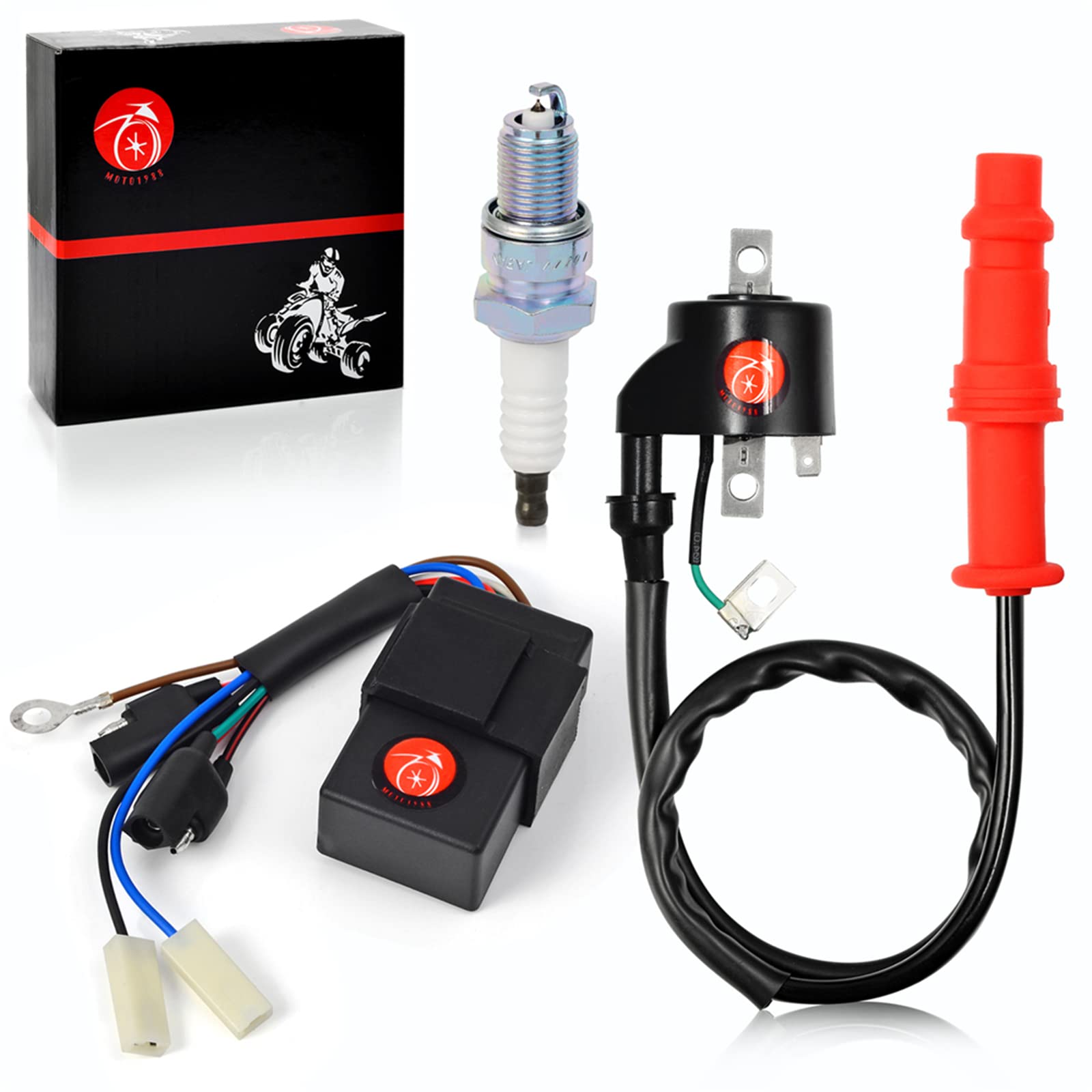 Ignition Coil & Cdi Box(8 Pin/Line )Spark Plug For Polaris Sportsman 500 1996 1997 1998 1999 2000 2001 3085564 3085228