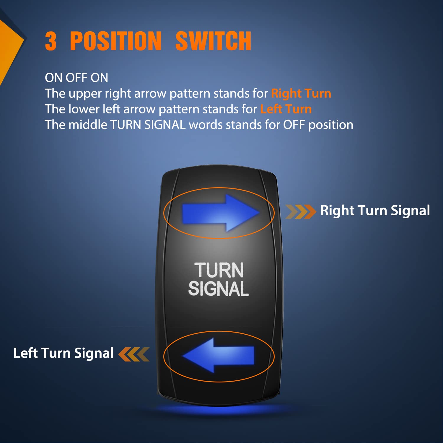 Nilight 90202B-A Blue 4Pin Rocker Switch SPDT Toggle 12V 20A for Cars, RVs, Trailers - Laser Etched, Durable Plastic, 2